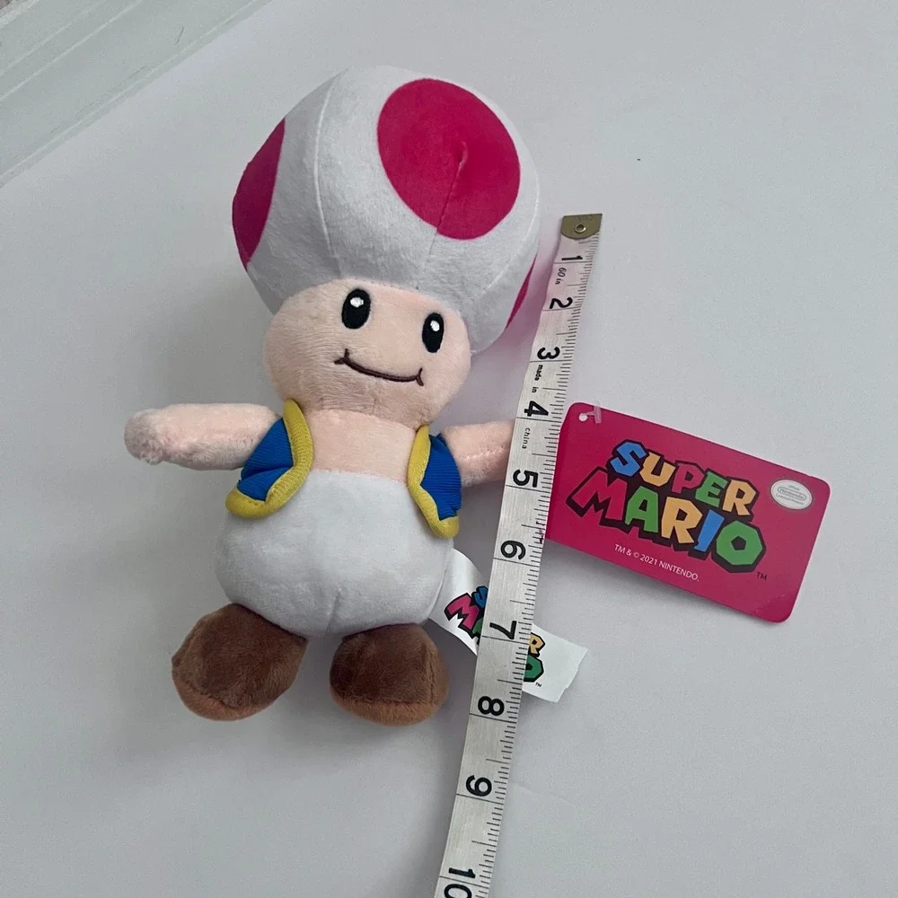Nintendo Super‎ Mario Toad Plush Toy Stuffed Animal Red Spots White Cap